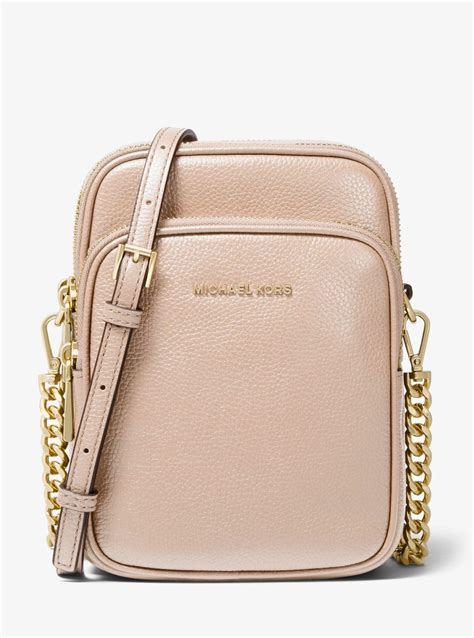 michael michael kors tab leather crossbody bag|Michael Kors pebbled leather handbags.